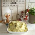 Aardappelpuree met porei en grove mosterd