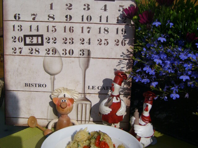 Aardappelpuree op zijn zomers voor bij een visgerecht
