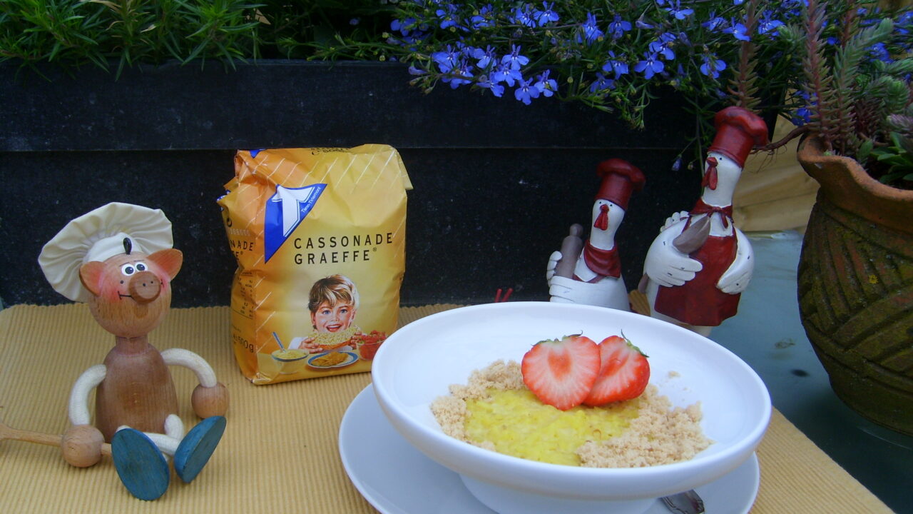 Dessert: rijstpap met kinnekessuiker