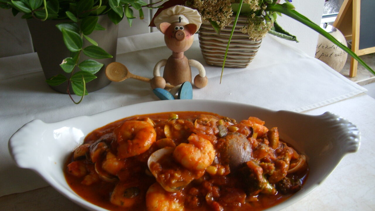 Scampi’s en clams in de rode zee