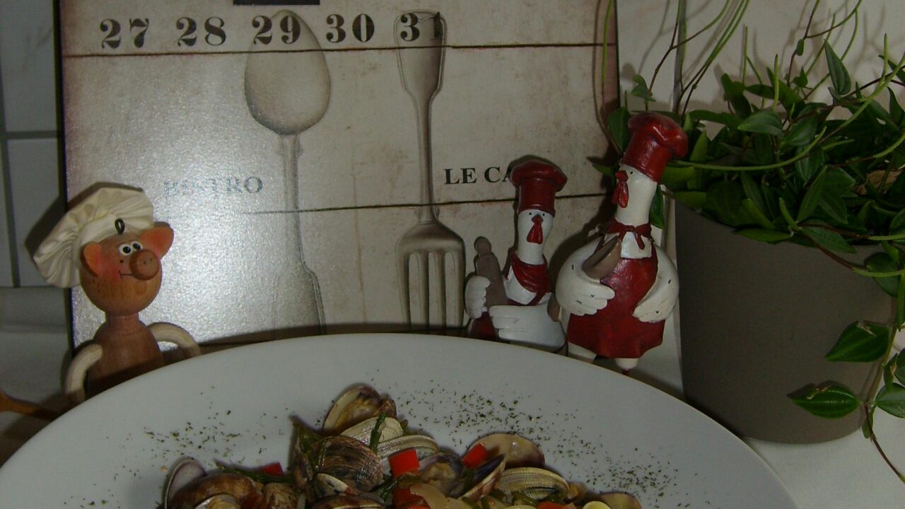 Spaghetti-Vongole op een andere manier klaargemaakt
