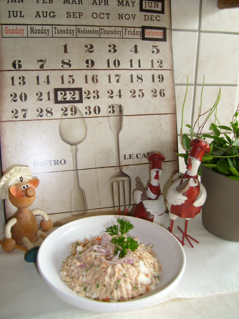 Tonijnsalade pittig gekruid
