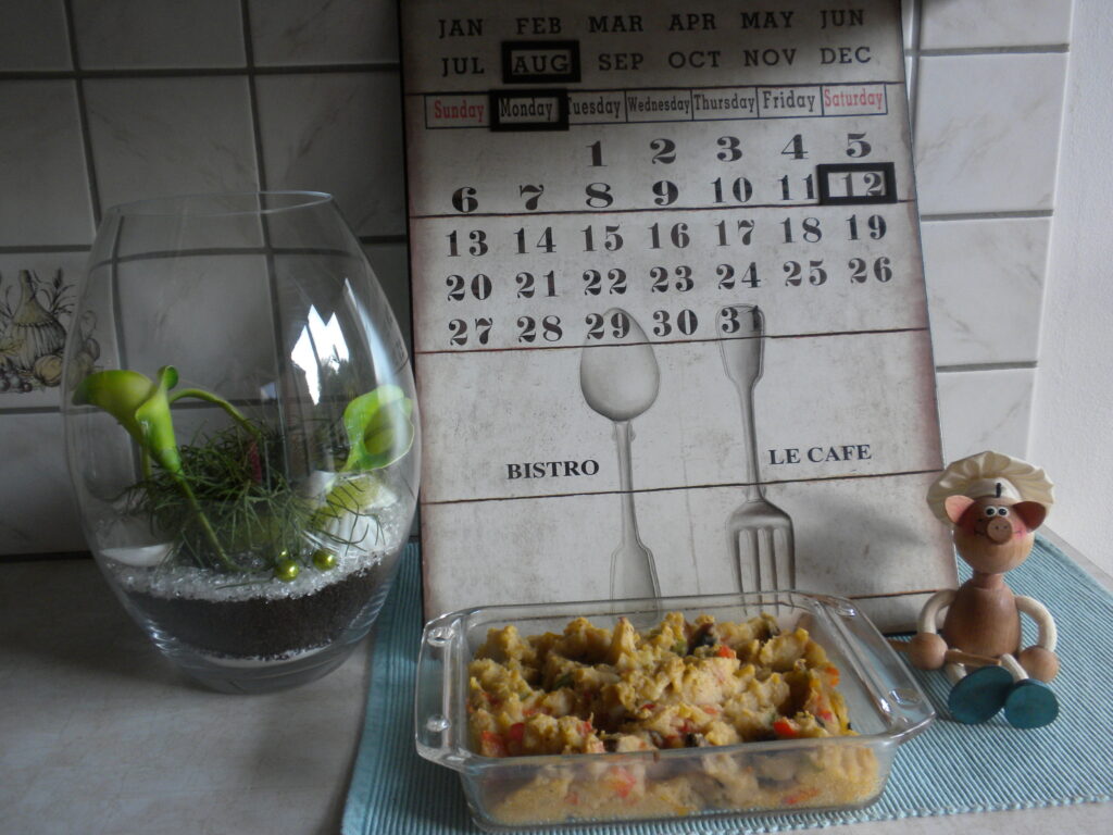 Aardappelpuree met paprika’s