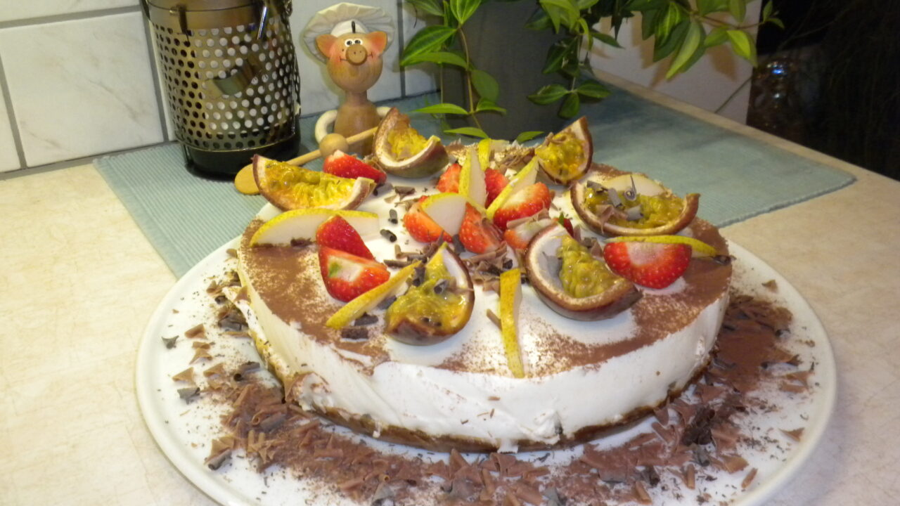 Dessert: kaastaart met Poire Williams