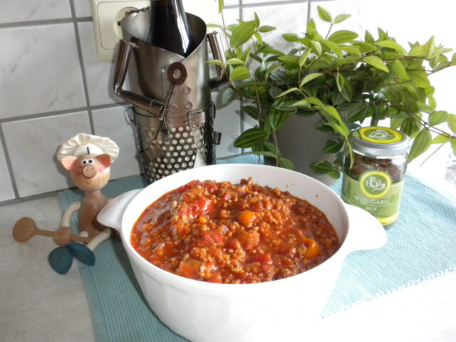 Saus voor bij de pasta met kalfs-gehakt
