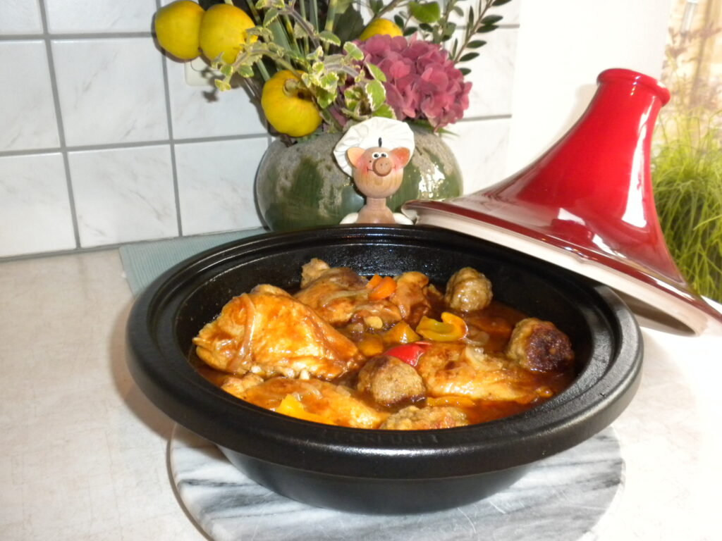 Tajine: hauts de cuisse de poulet