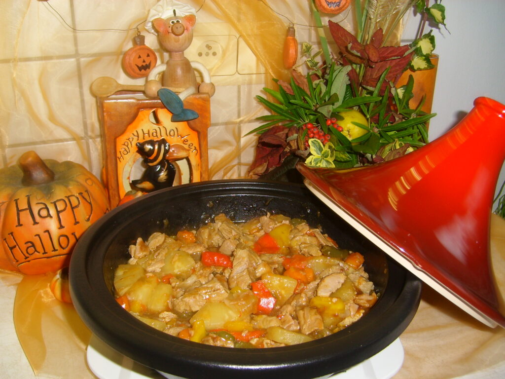 Tajine: kalkoen in halloweensfeer