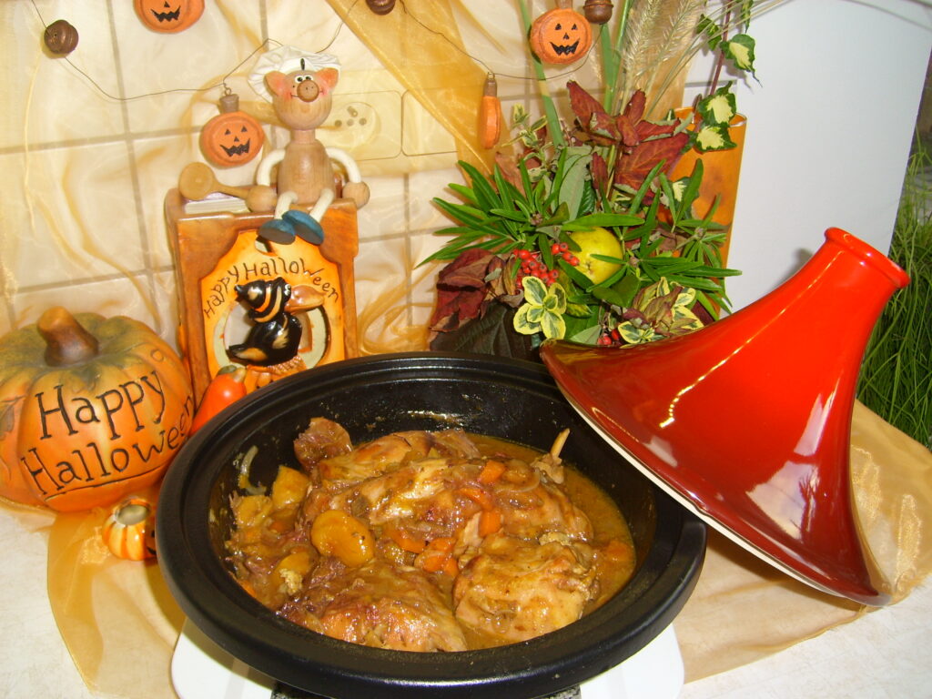 Tajine: Lapin élevé en parc en automme