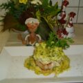 Dagschotel: een medaillon van kalfs met puree speciaal en een bedje van bloemkool met bechamelsaus
