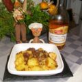 Aardappelblokjes opgebakken met een zacht likeurtje