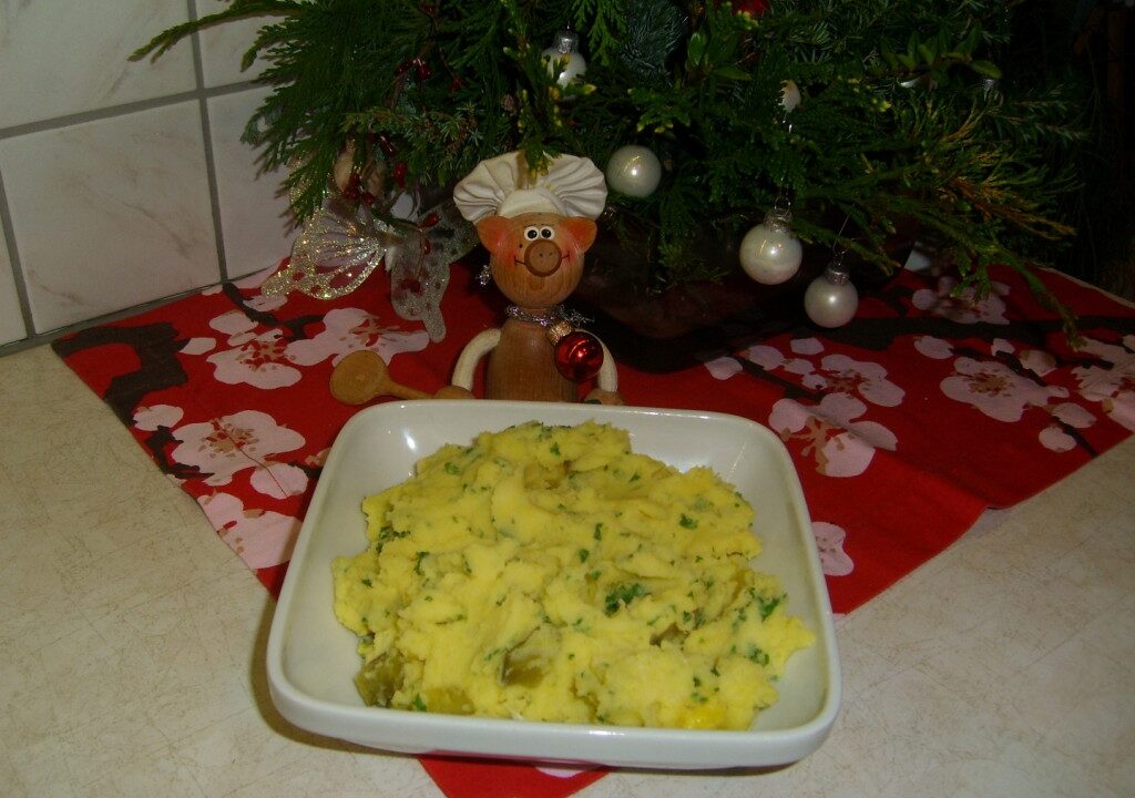 Aardappelpuree met pickels