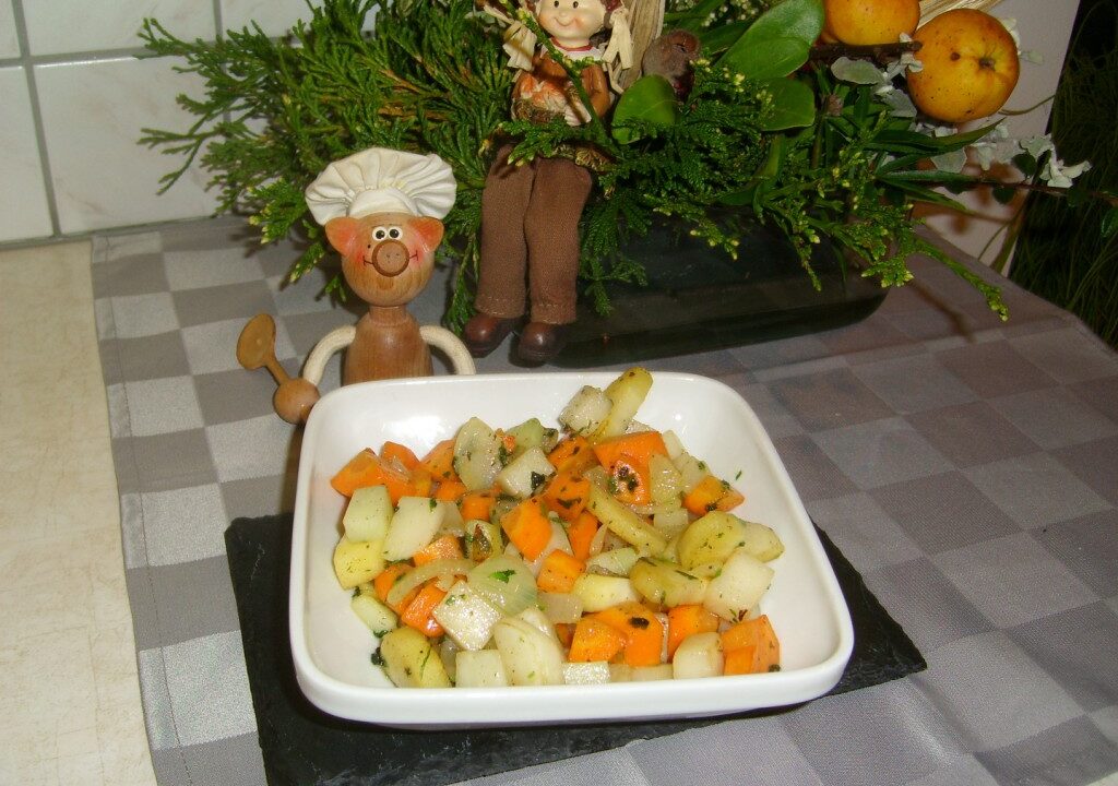 Stoofpotje van groenten en aardappelen