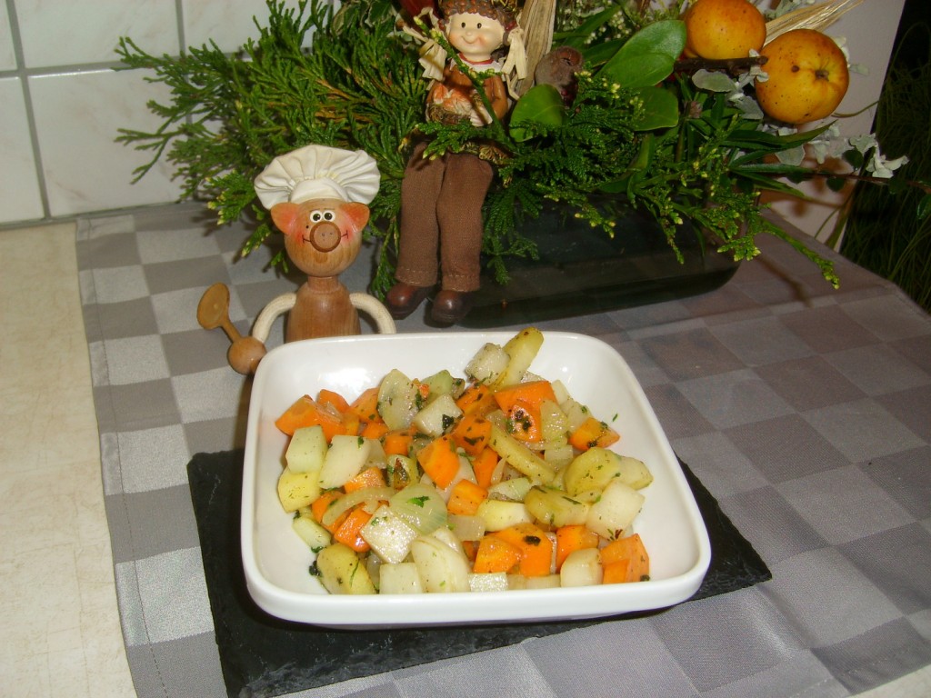 Stoofpotje van groenten en aardappelen