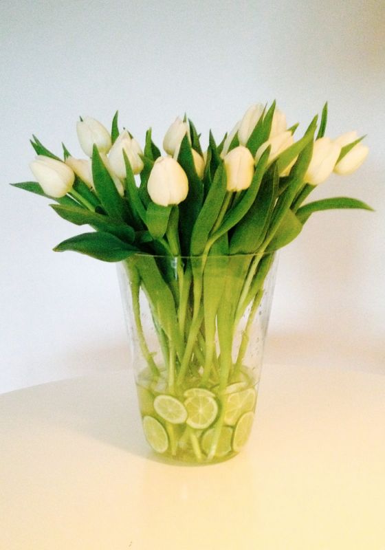 Bloemenvaasmetlimoenen