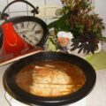 Tajine gevuld met varkensruggebraad