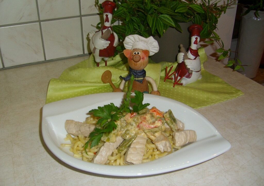 Pasta gerecht pittig gekruid
