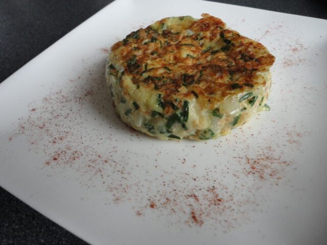 Eierkoek met sjalot en bieslook