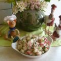 Salade van asperges en zijn garnituren