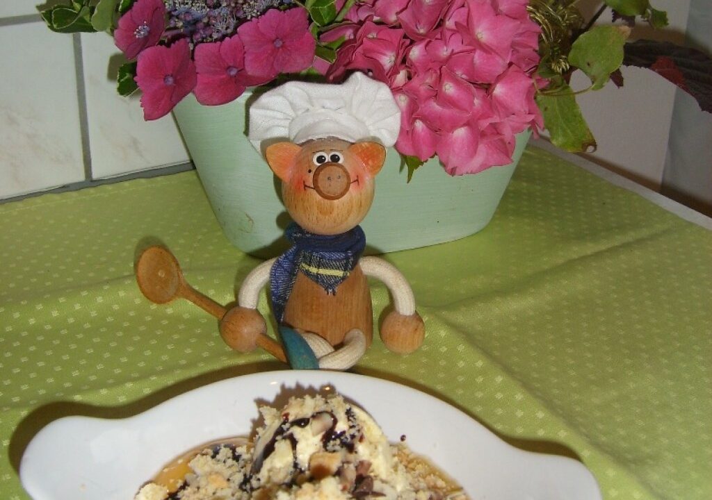 Dessert op een zonnige dag