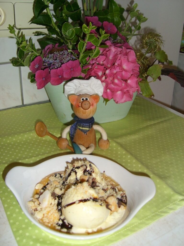 Dessert op een zonnige dag