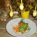 Voorgerechtje: slaatje van scampi’s