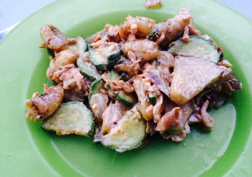 Zalm met groenten uit de Skottelbraai