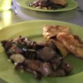 Ravioli met paddestoelen en asperges uit de Skottelbraai
