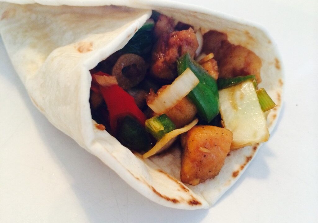 Wraps met pangafilet en groente