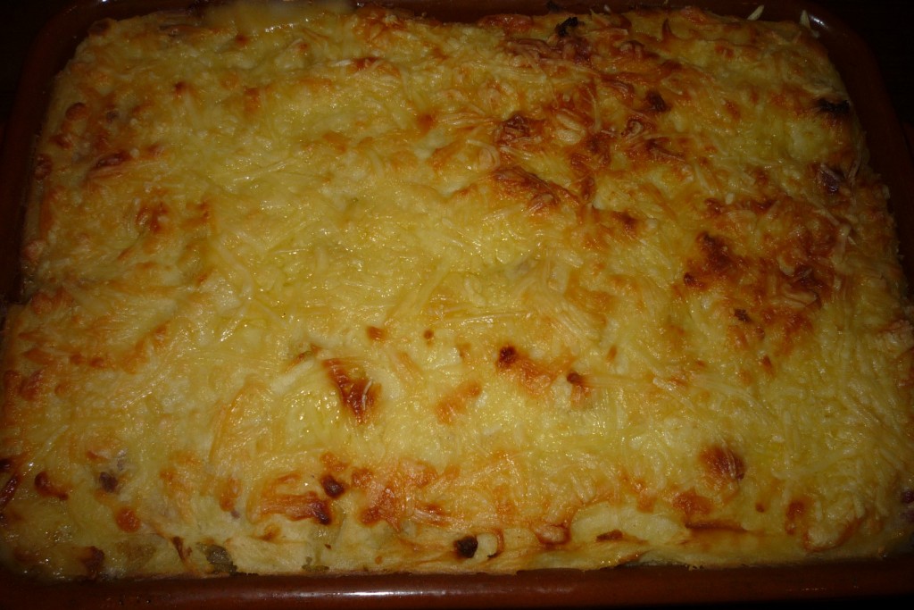 Ovenschotel van zuurkool, met een zoetje van Ananas