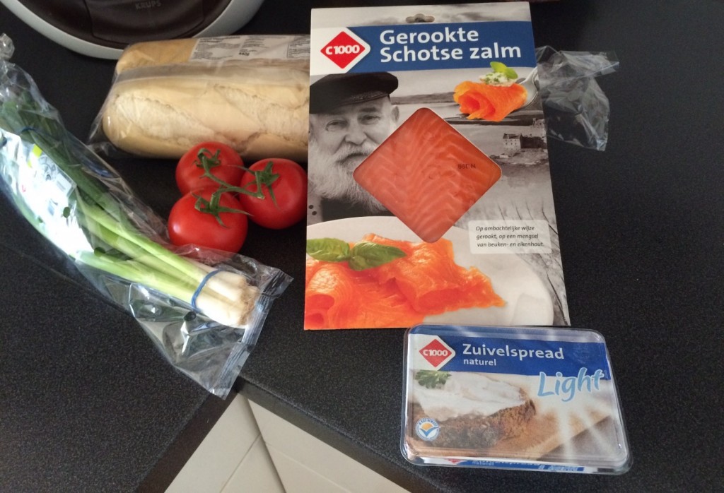 Stokbroodje zalm uit de oven