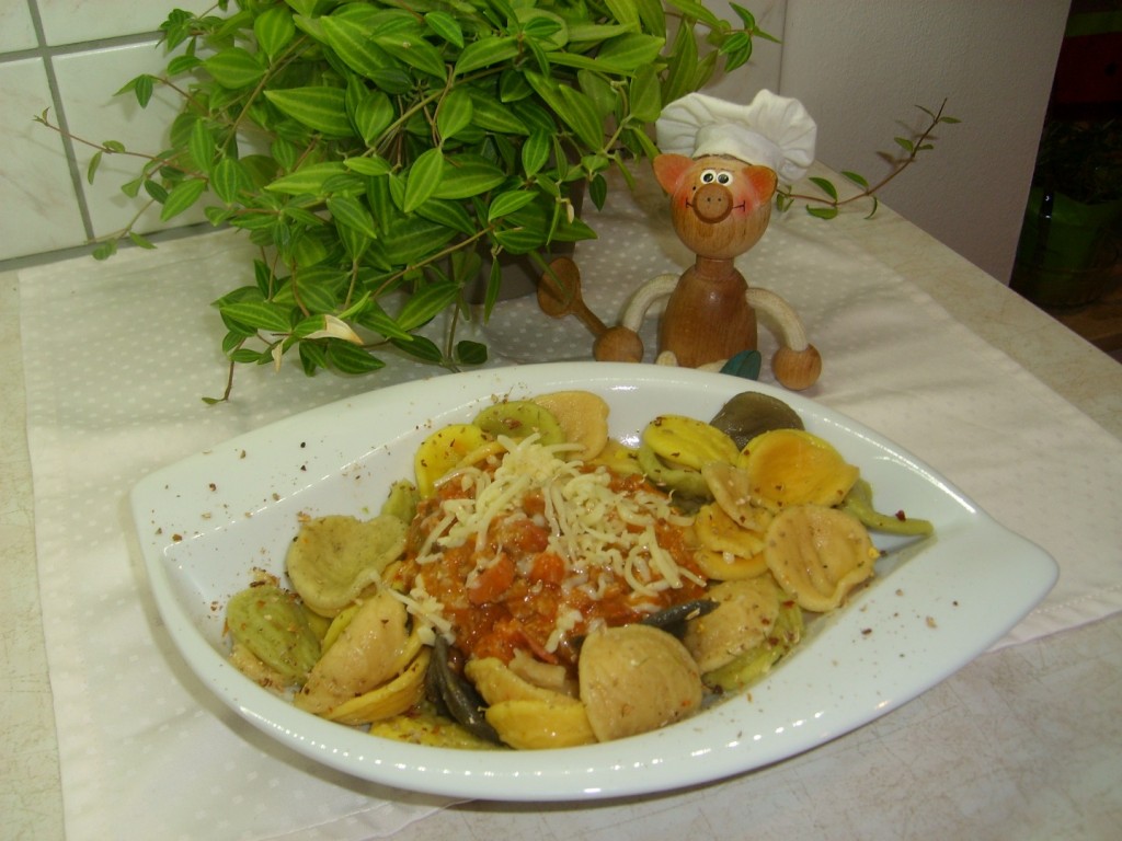 Pasta tricolore met Italiaanse vleeswaren