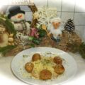 Pasta met verrassende bouletten in een butternut-sausje