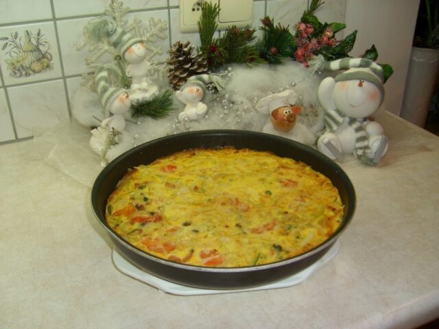 Omelet met overschotjes (kliekjes) van groenten
