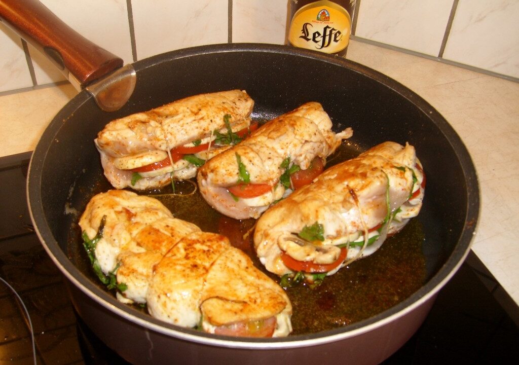 Gevogelte: gevulde kippenfilet