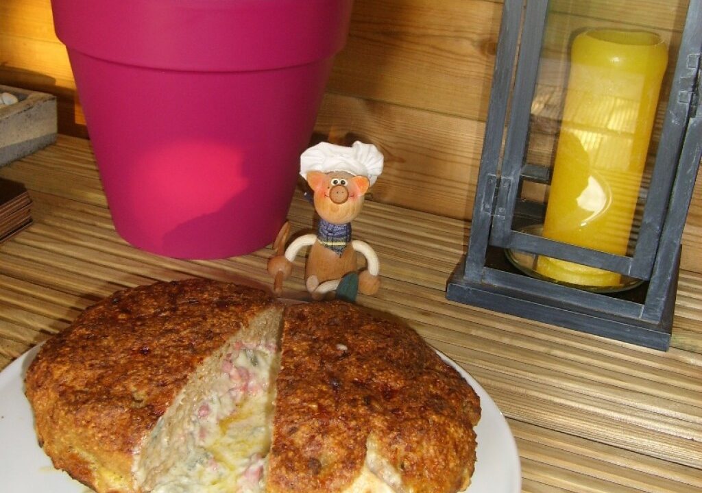 Vleesbroodje rijkelijk gevuld voor de gasten