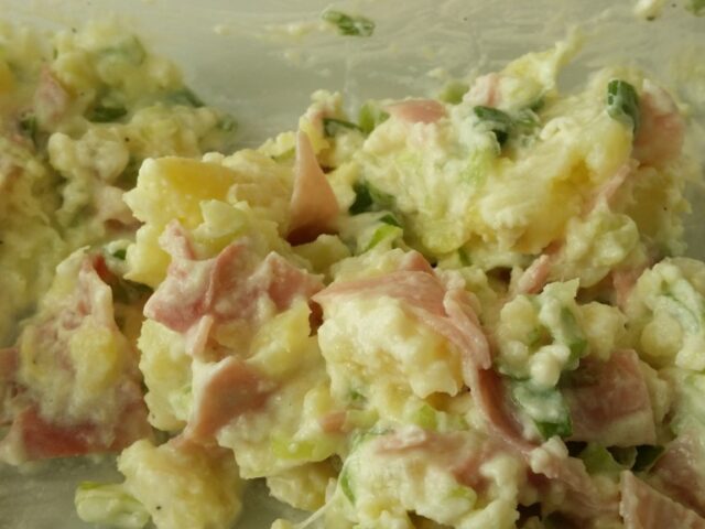 Aardappelsalade van zoete aardappel