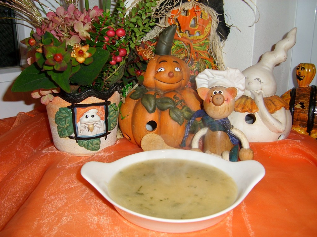 Sausje van heldere visbouillon