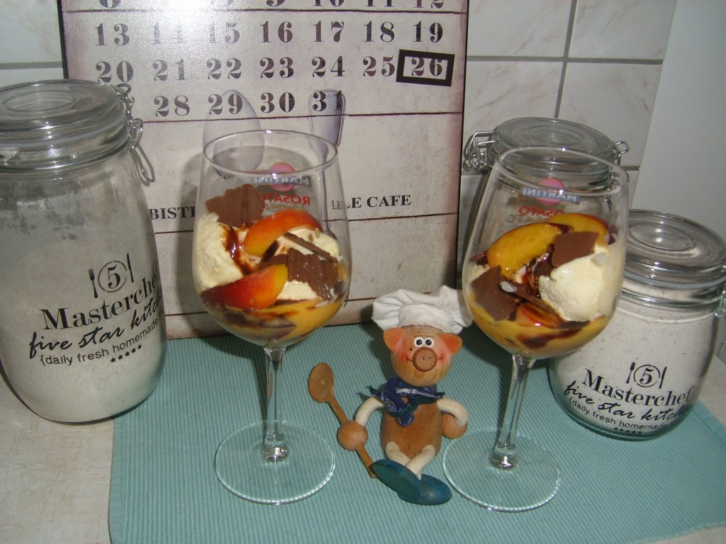Dessert: coupe nectarine