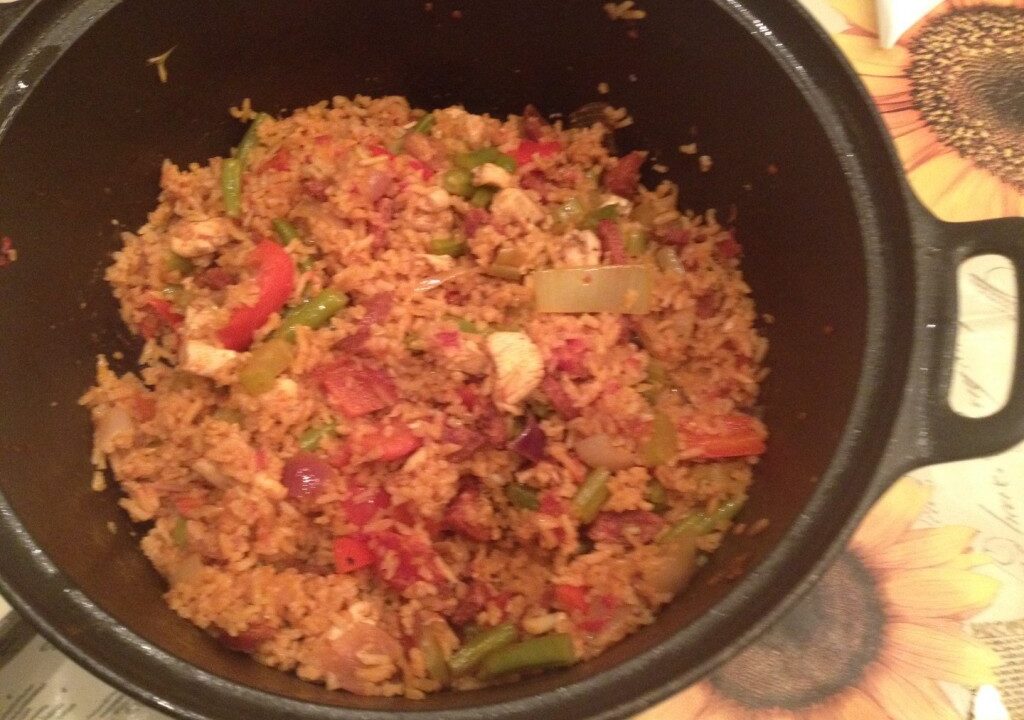 Jambalaya met kipfilet en chorizo