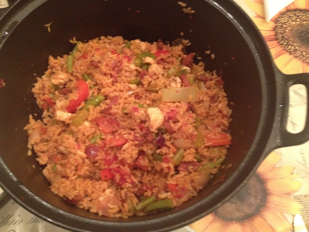 Jambalaya met kipfilet en chorizo
