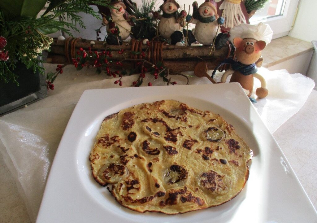 Dessert: pannenkoeken met banaan