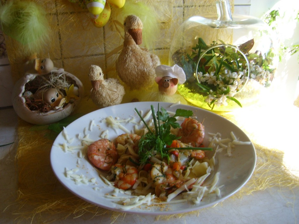 Pasta met scampi’s