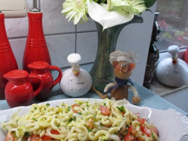 Pasta met overheerlijke kruiden uit eigen tuin