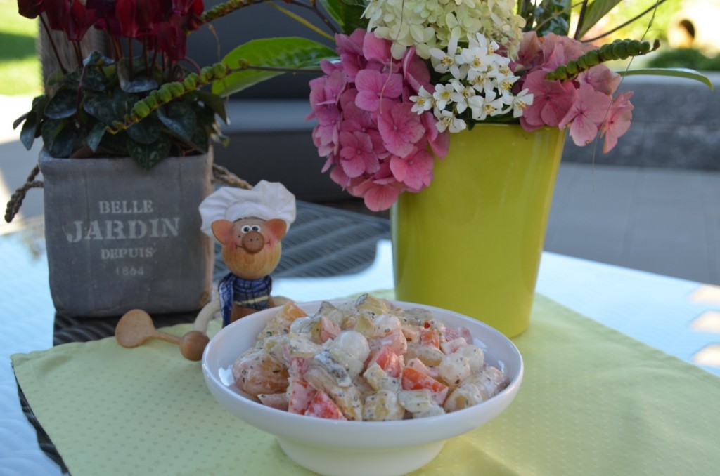 Salade van rode krieltjes