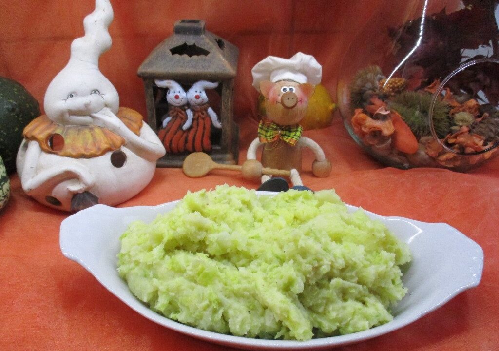 Aardappelpuree met spruiten