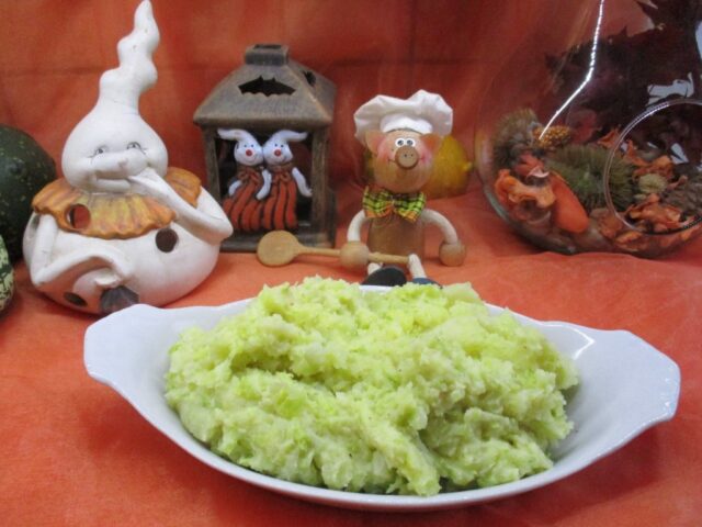 Aardappelpuree met spruiten