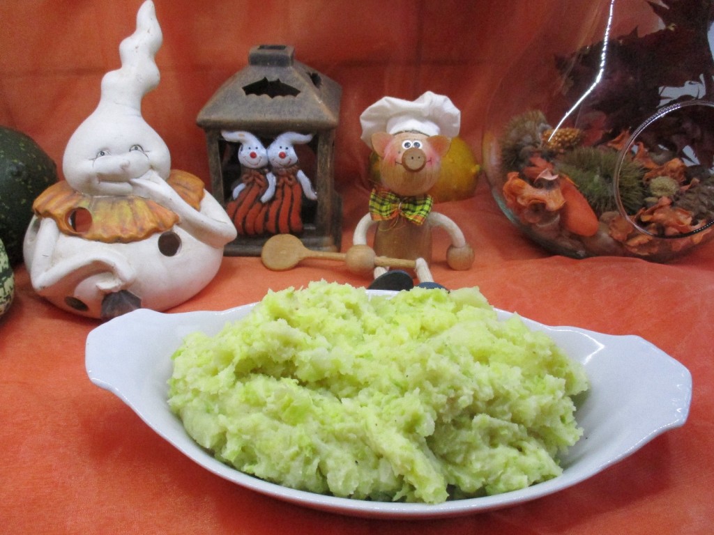 Aardappelpuree met spruiten