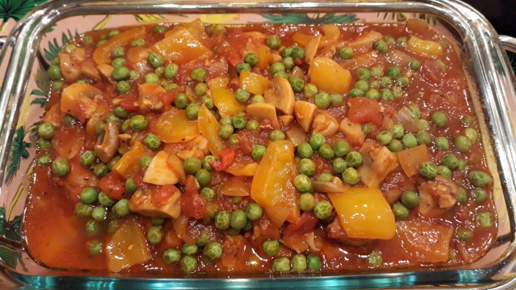 Kippendijen in pittige saus