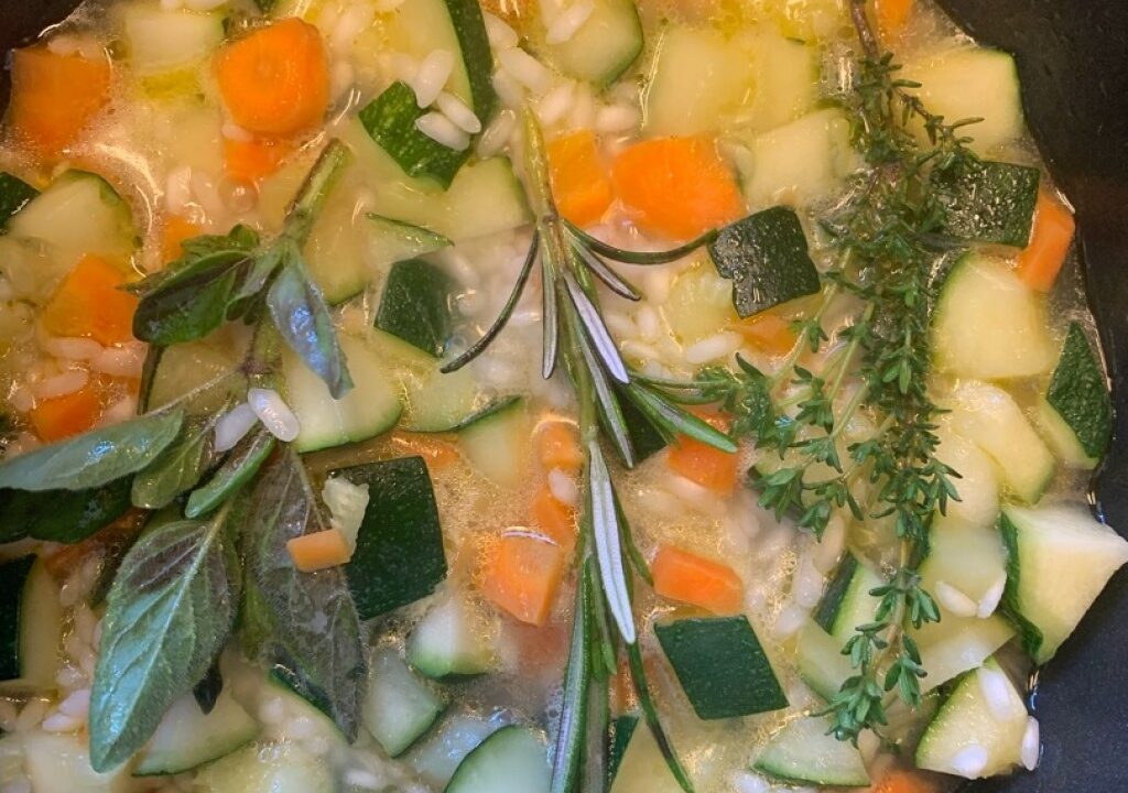 Courgette risotto voor baby’s