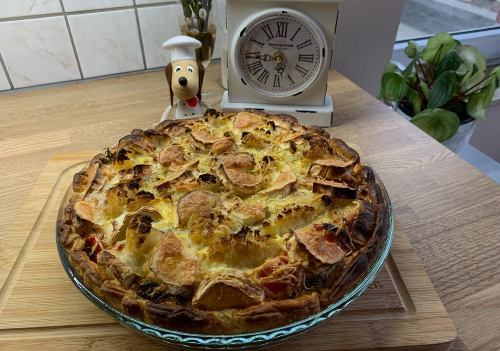 Quiche rijkelijk gevuld